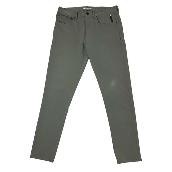 4 Fourlaps Pants Mens 32x32 Green Skinny Traverse Chino 4Way Stretch 1072 *READ - Picture 9 of 9